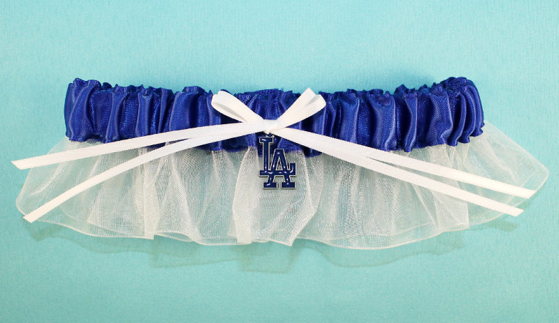 Los Angeles Dodgers Inspired Garter with Licensed Charm